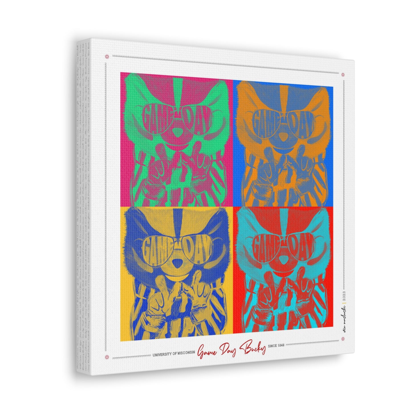 Bucky like a Pro | Pop Art Pattern | Wisconsin Art