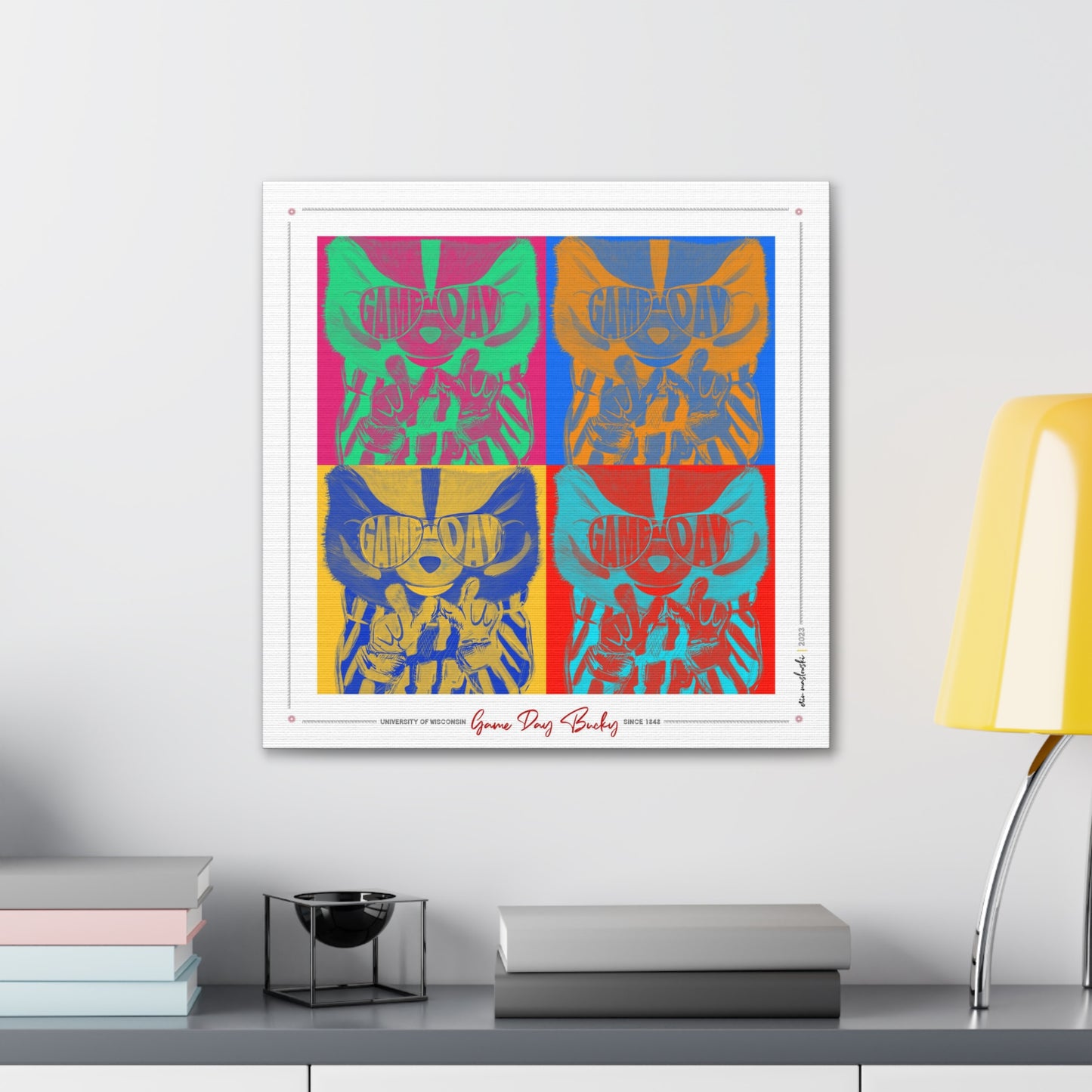 Bucky like a Pro | Pop Art Pattern | Wisconsin Art