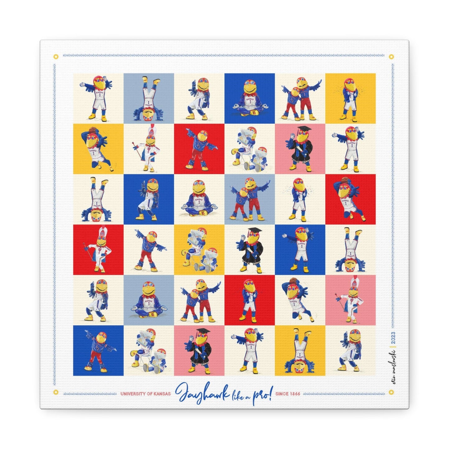 Jayhawk like a Pro | Pattern | Pop Art | Kansas | KU