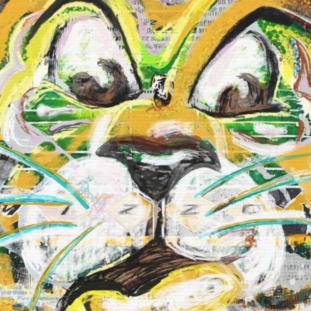 Vintage Mizzou Truman Tiger Canvas Print: University of Missouri Art