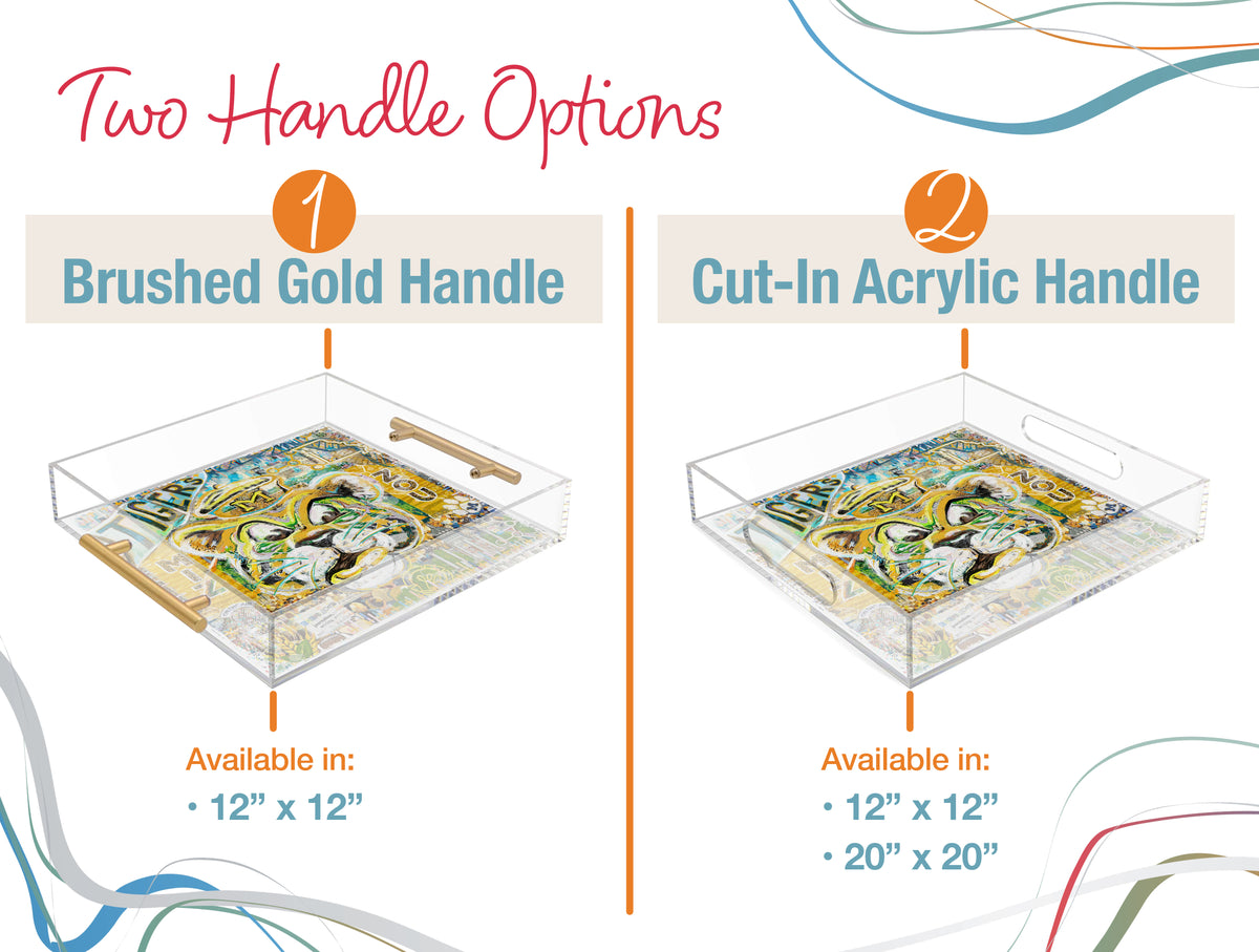 Missouri Tiger Clear Acrylic Tray | Double-Sided Art Insert