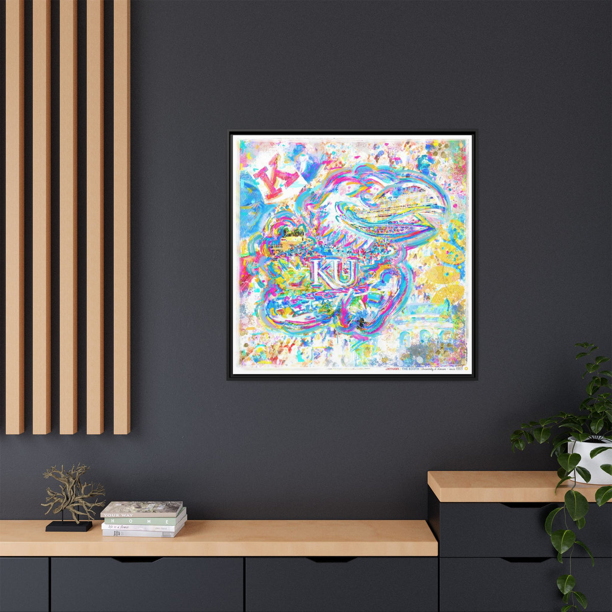KU Jayhawk Art: Kansas Memorial Stadium Canvas Print