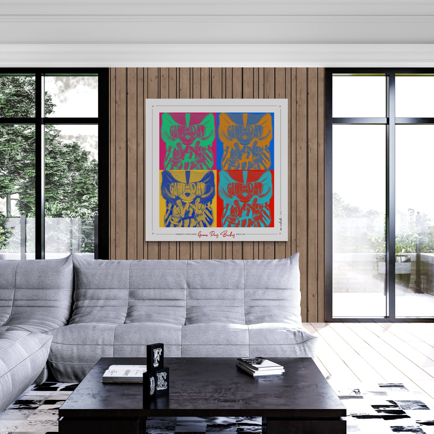 Bucky like a Pro | Pop Art Pattern | Wisconsin Art