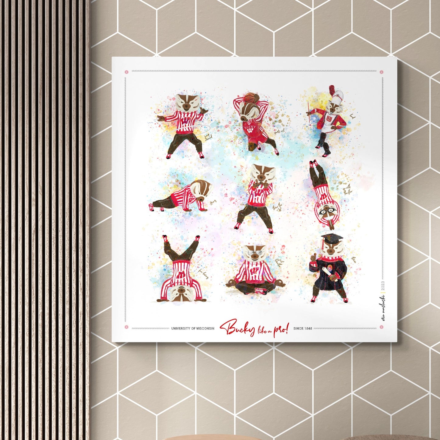 Bucky like a Pro | Wisconsin How to Bucky Badger illustrations