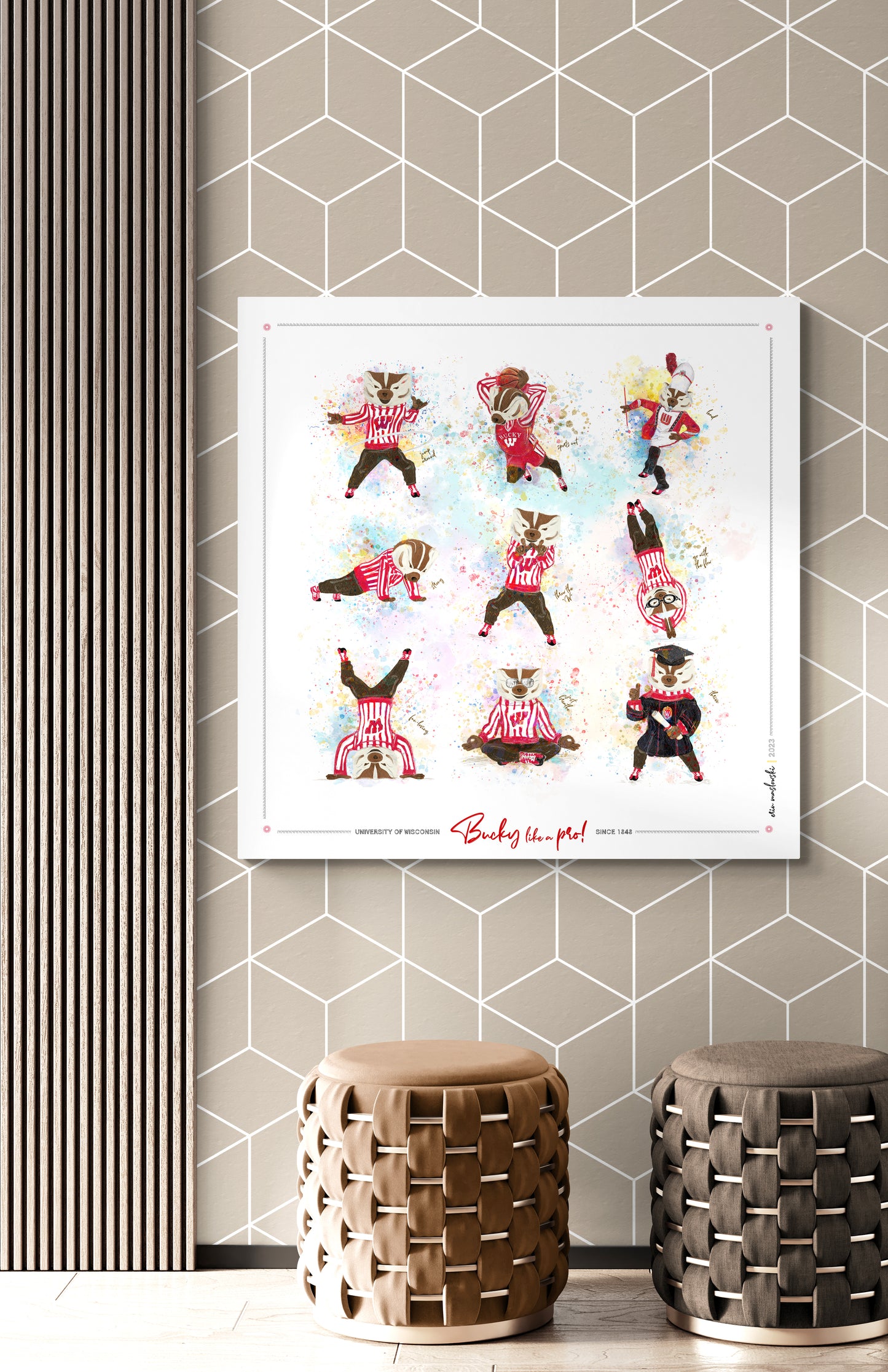 Bucky like a Pro | Wisconsin How to Bucky Badger illustrations