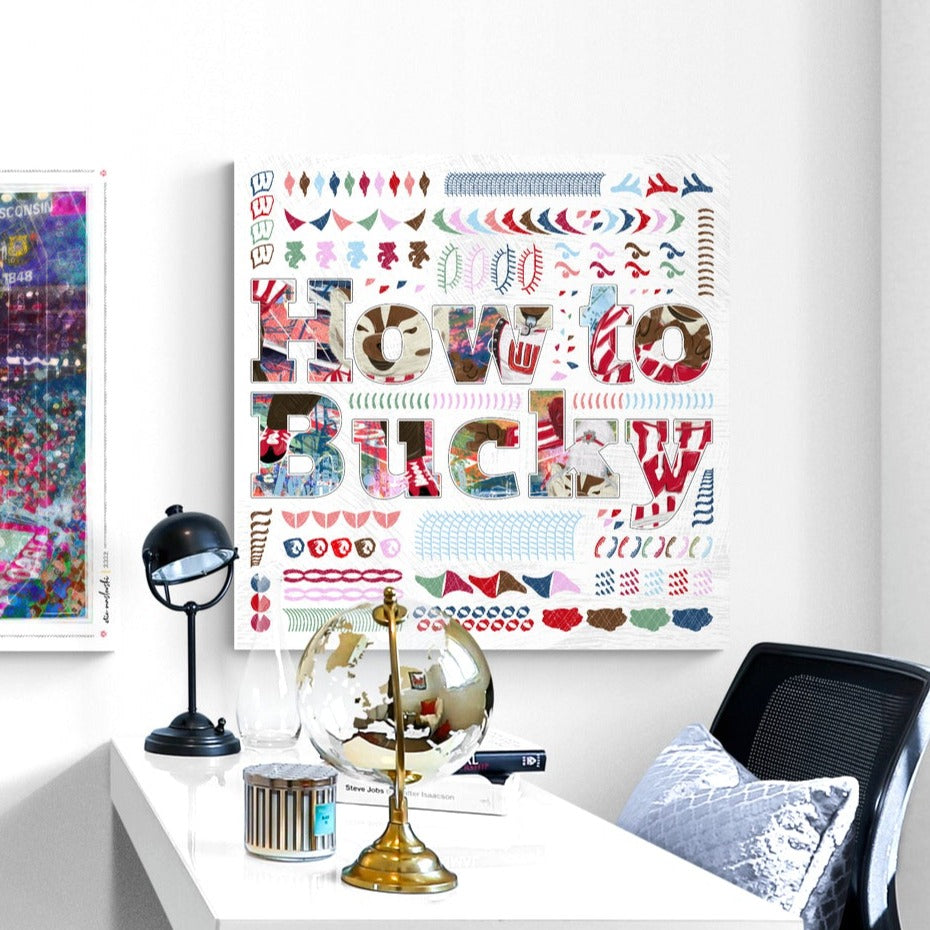 How to Bucky | Word Art | University of Wisconsin Artwork