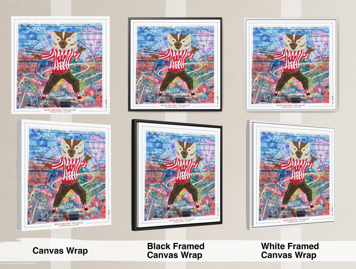 UW Bucky Badger Art: Camp Randall, Wisconsin Football Canvas Print