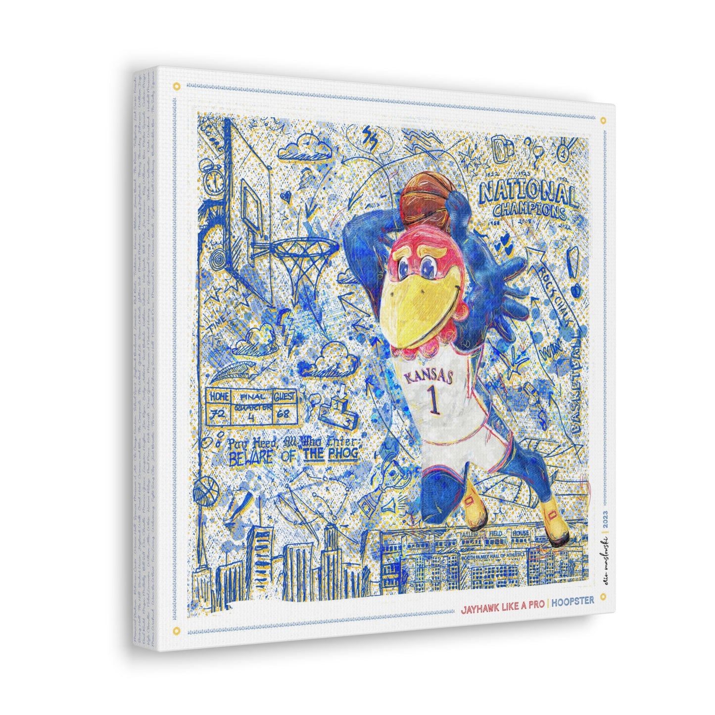 Jayhawk like a Pro | Kansas Hoopster | Sketches | KU Basketball Art