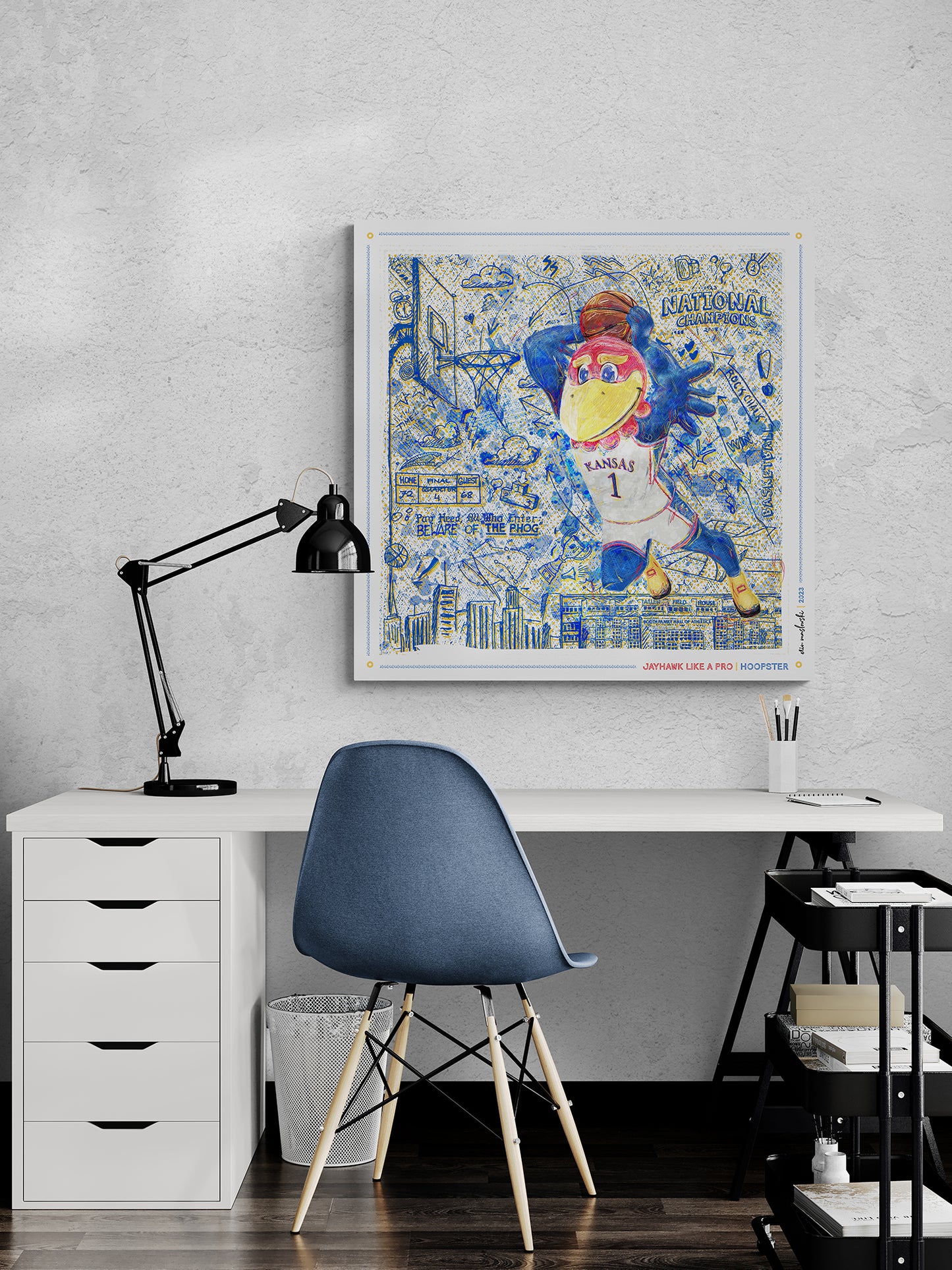 Jayhawk like a Pro | Kansas Hoopster | Sketches | KU Basketball Art