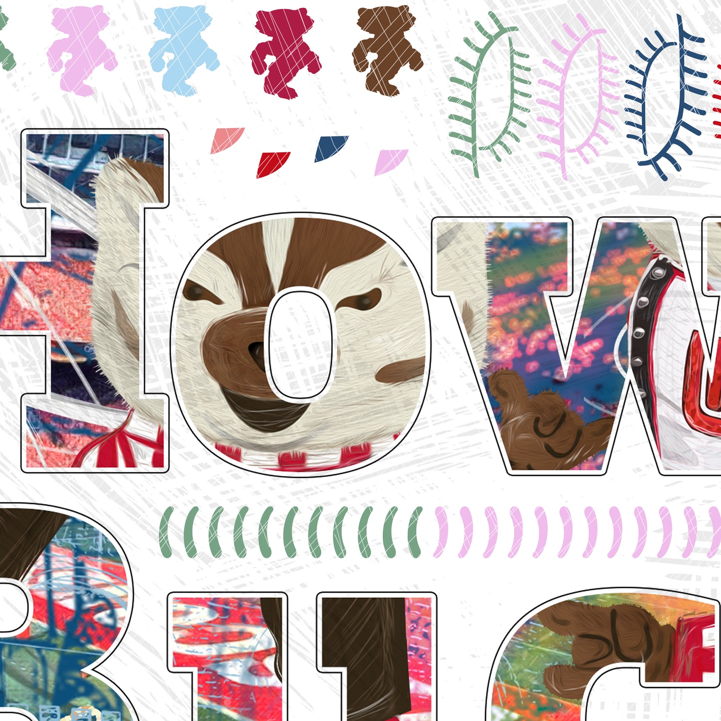 How to Bucky | Word Art | University of Wisconsin Artwork