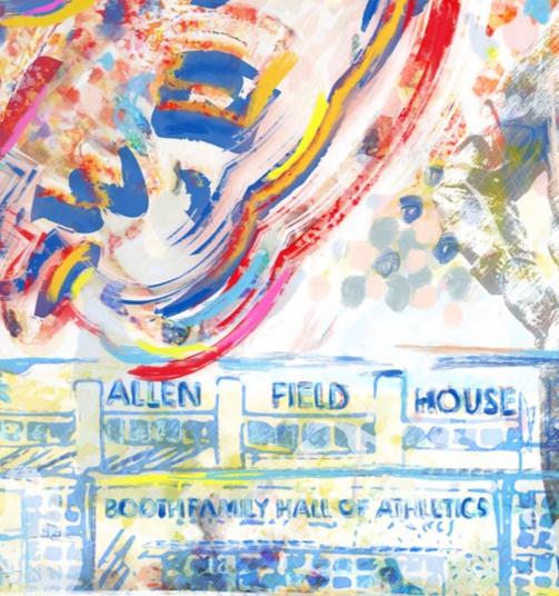 Jayhawk | Allen Fieldhouse | Kansas Art Painting