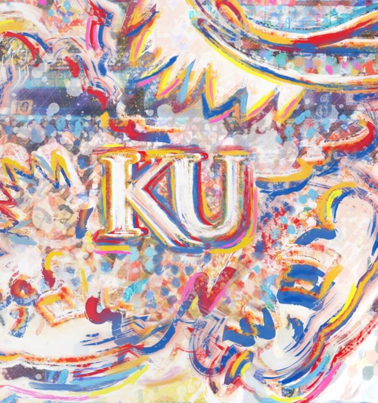 KU Jayhawk Allen Fieldhouse Art: University of Kansas Canvas Print