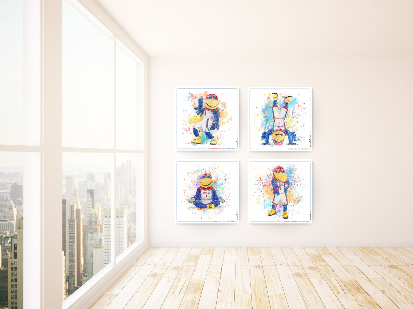 Jayhawk like a Pro | Fun-Loving | KU | Headstand | Canvas | No Frame Needed