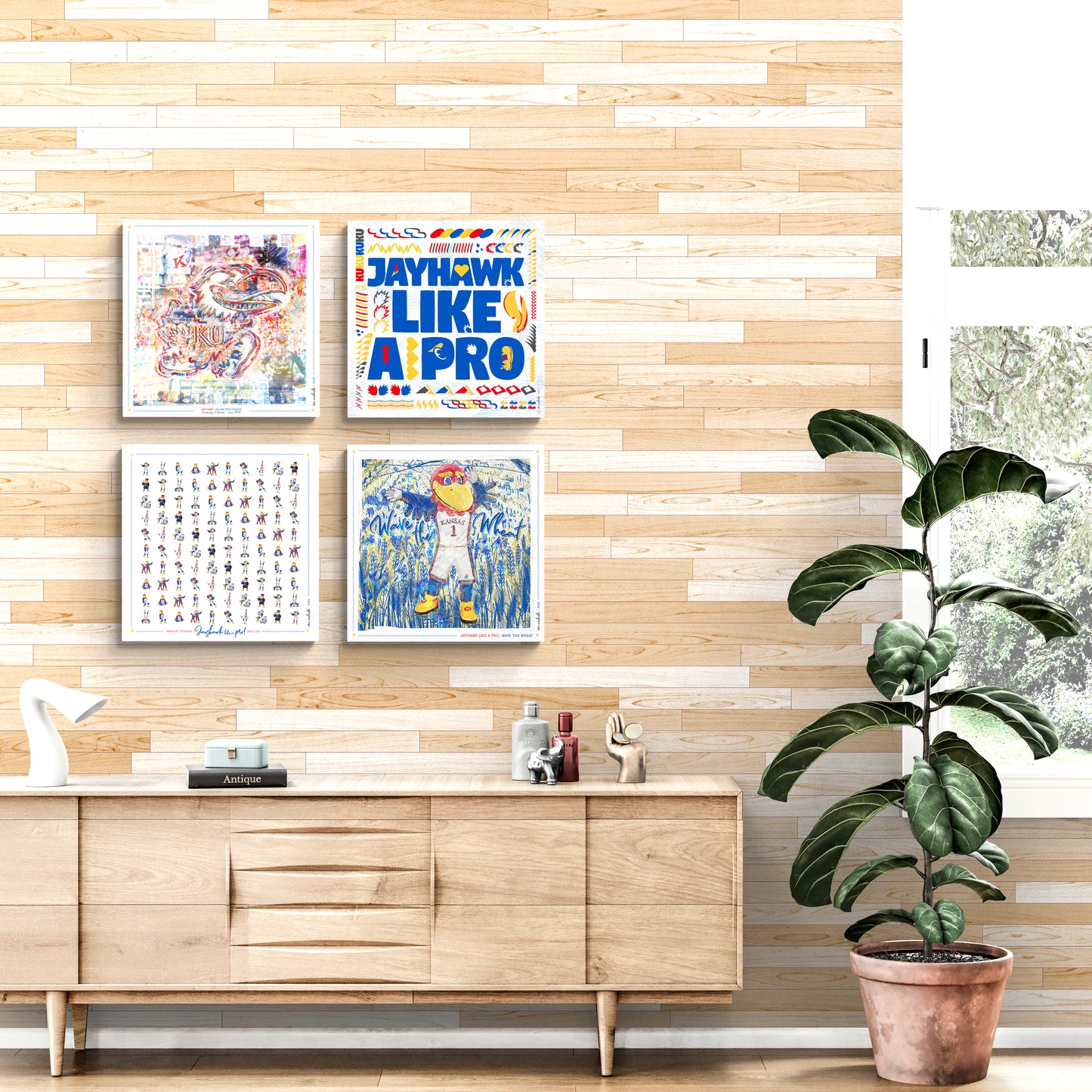 Jayhawk like a Pro | Wave the Wheat | Blue Sketches