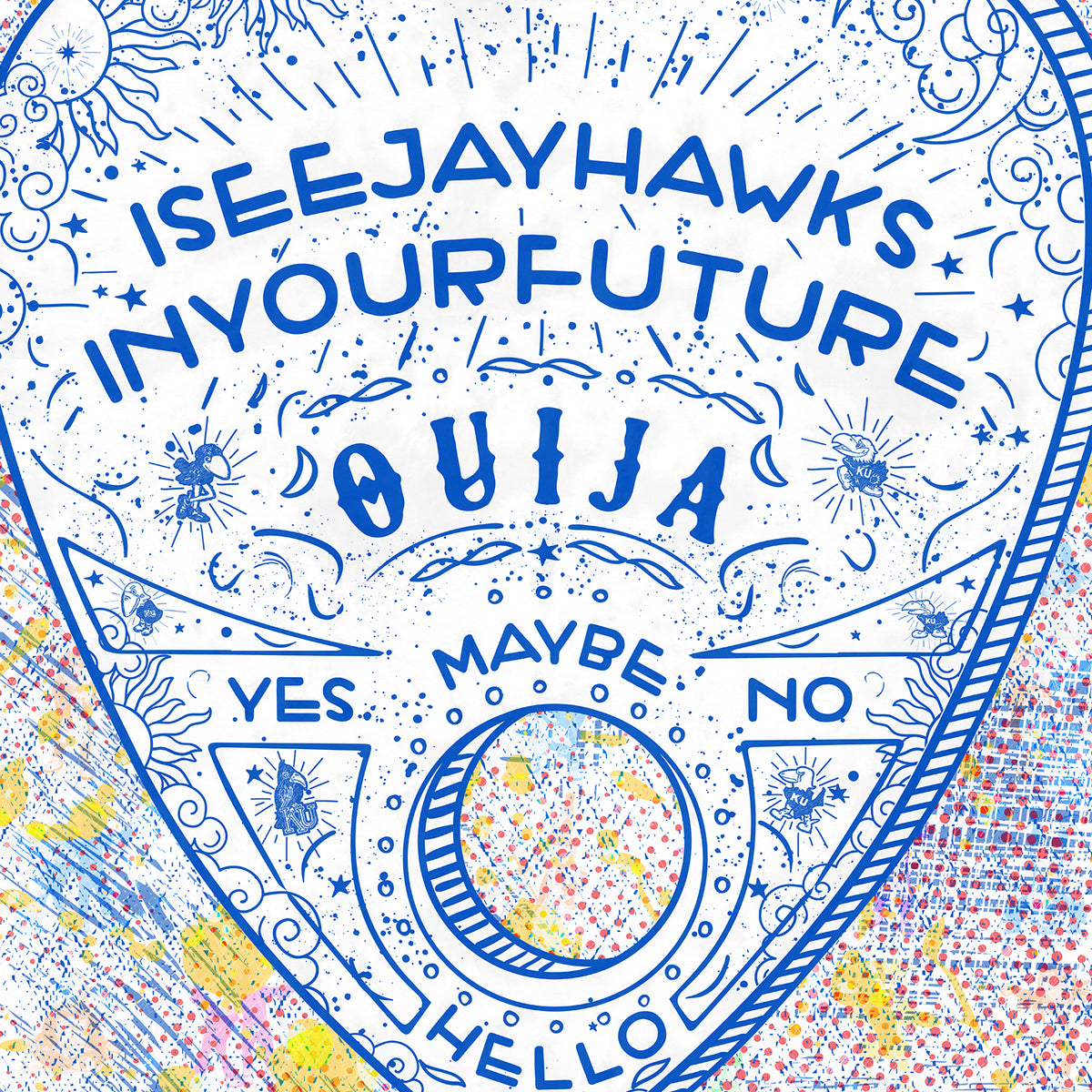 KU Ouija Jayhawk Prophecy Art: Kansas Graduation Print