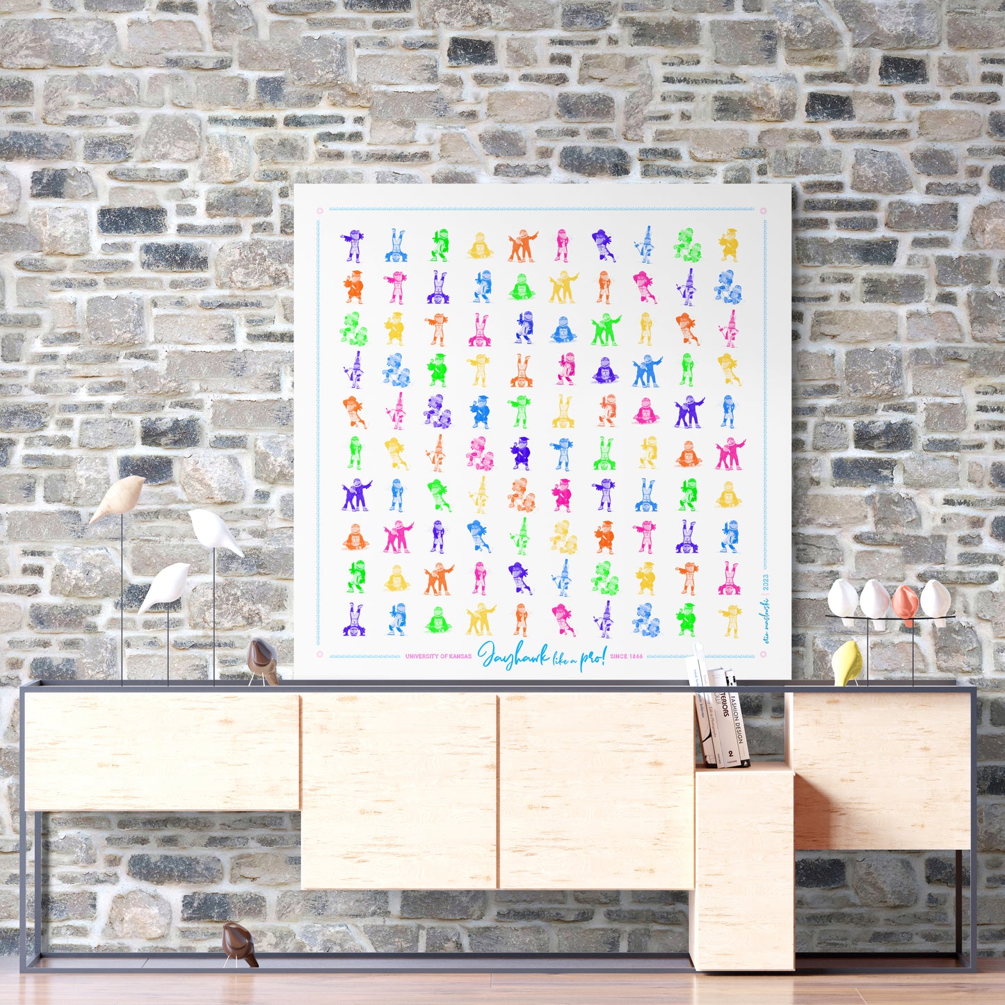Jayhawk like a Pro | Pattern | Barbie Colors | Kansas | KU