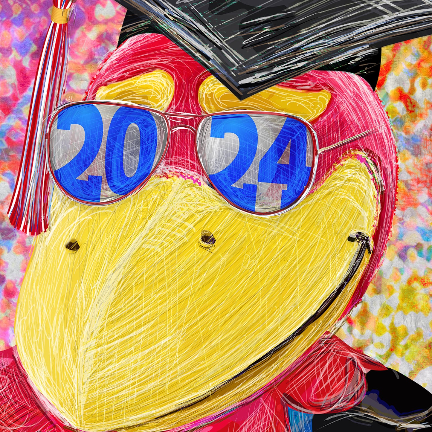 Personalized Custom Kansas Jayhawks Graduation Canvas Print
