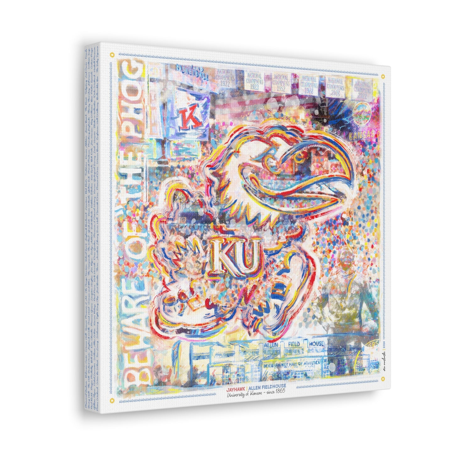 Jayhawk | Allen Fieldhouse | Kansas Art Painting