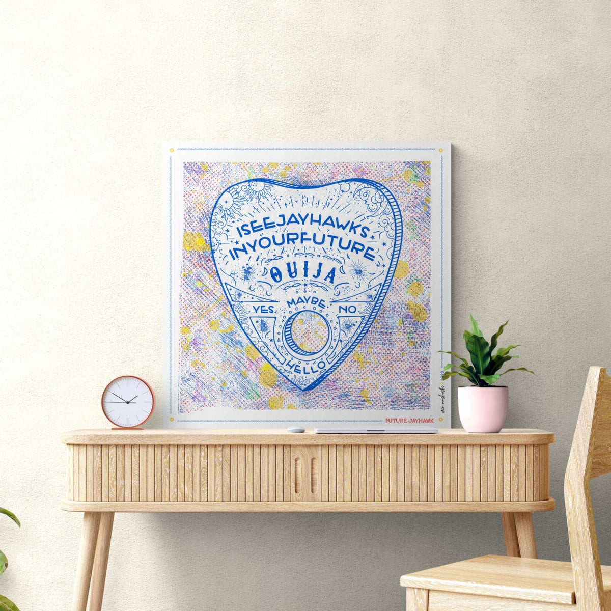 KU Ouija Jayhawk Prophecy Art: Kansas Graduation Print