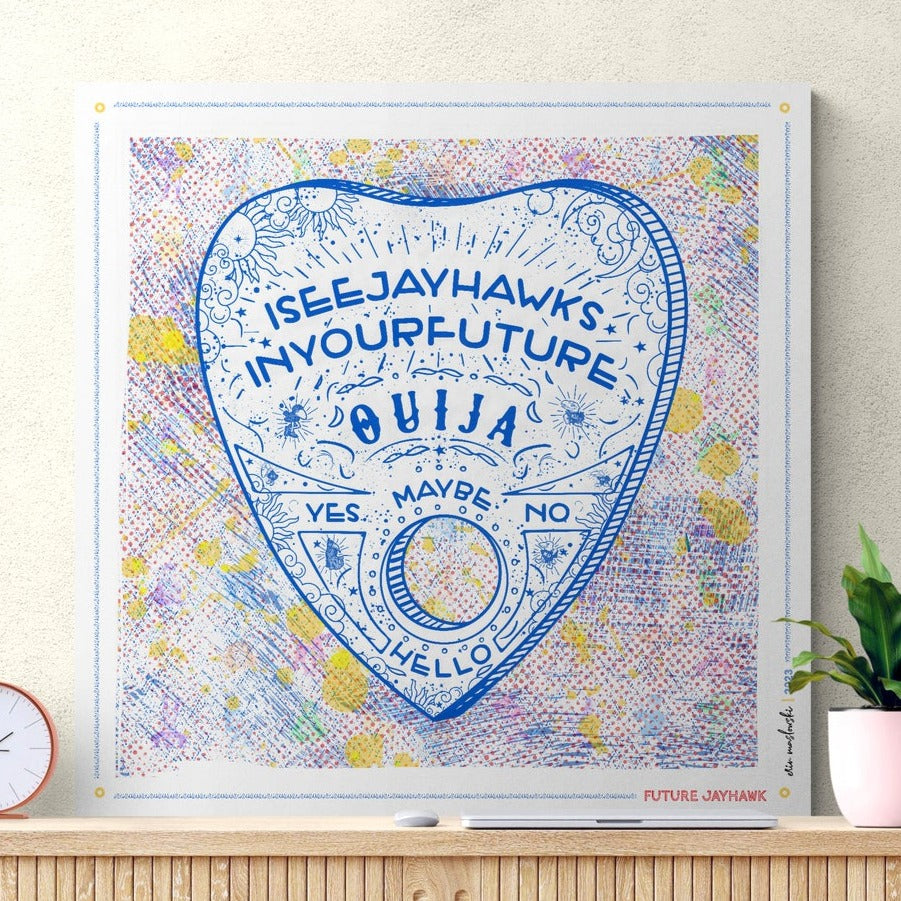 KU Ouija Jayhawk Prophecy Art: Kansas Graduation Print