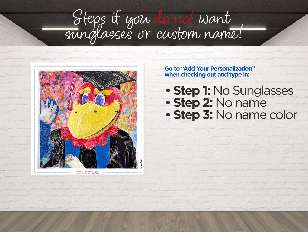 KU Personalized Kansas Jayhawks Graduation Canvas Print: Student Art Gift