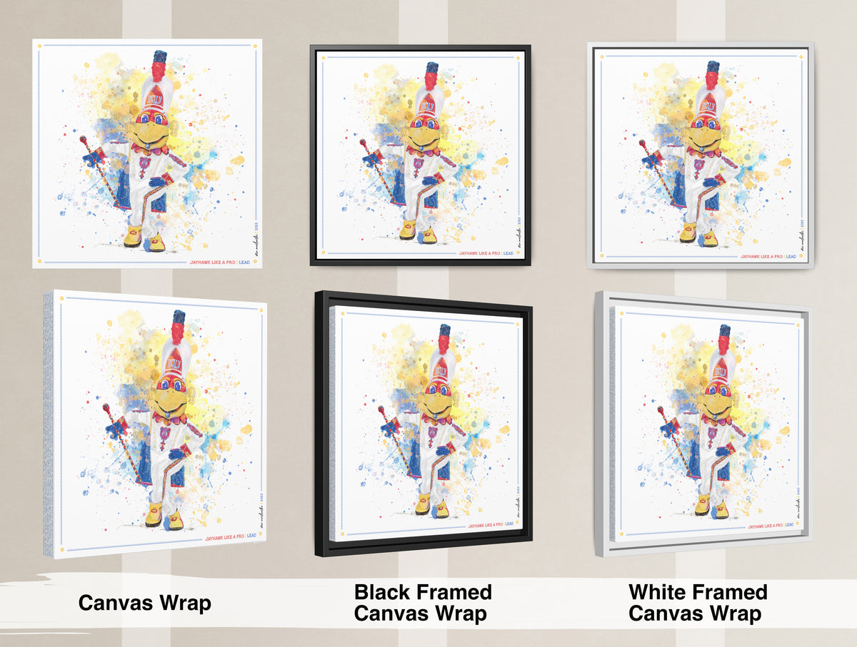 KU Jayhawk Lead Band Art: University of Kansas Canvas Print