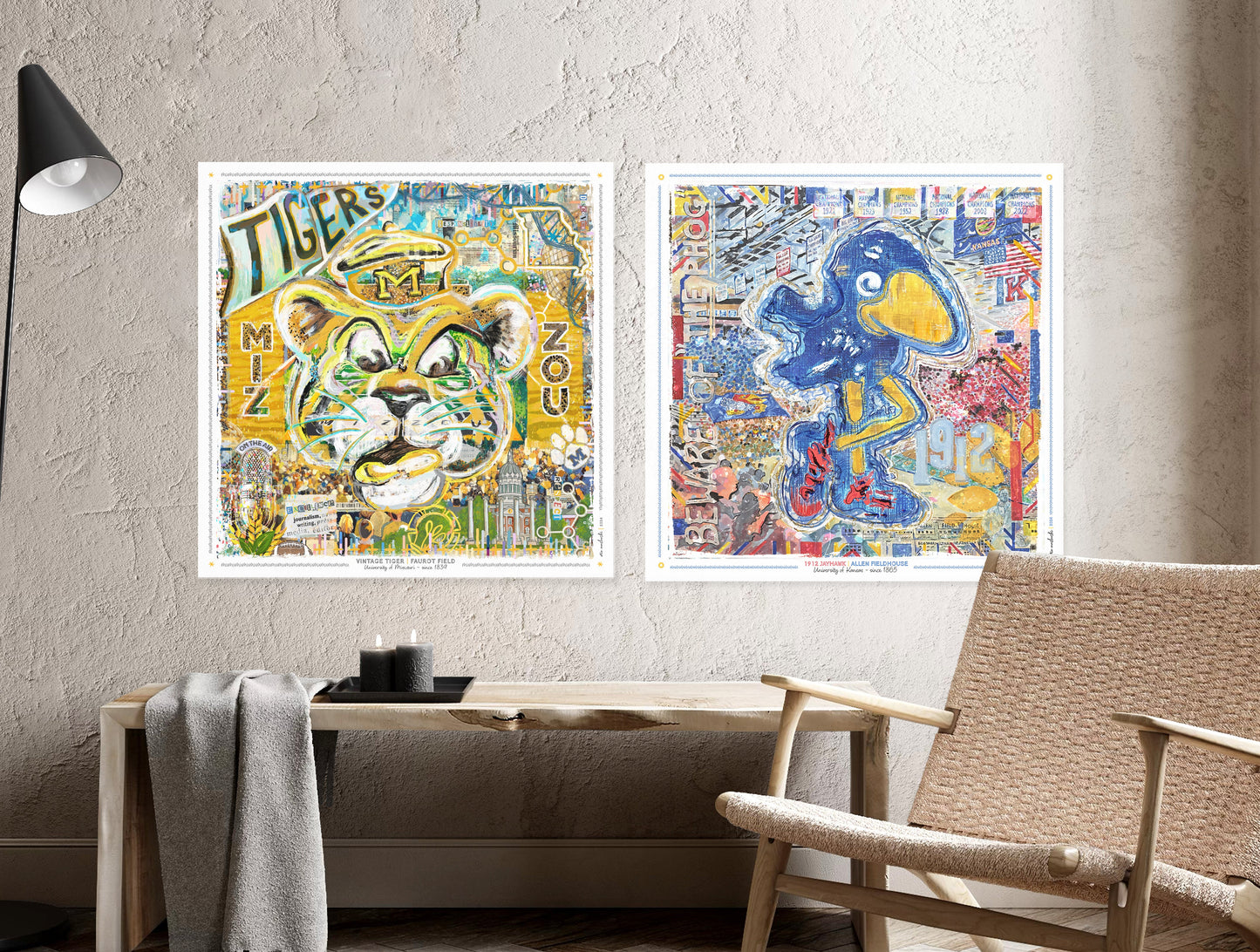Vintage Mizzou Truman Tiger Canvas Print: University of Missouri Art