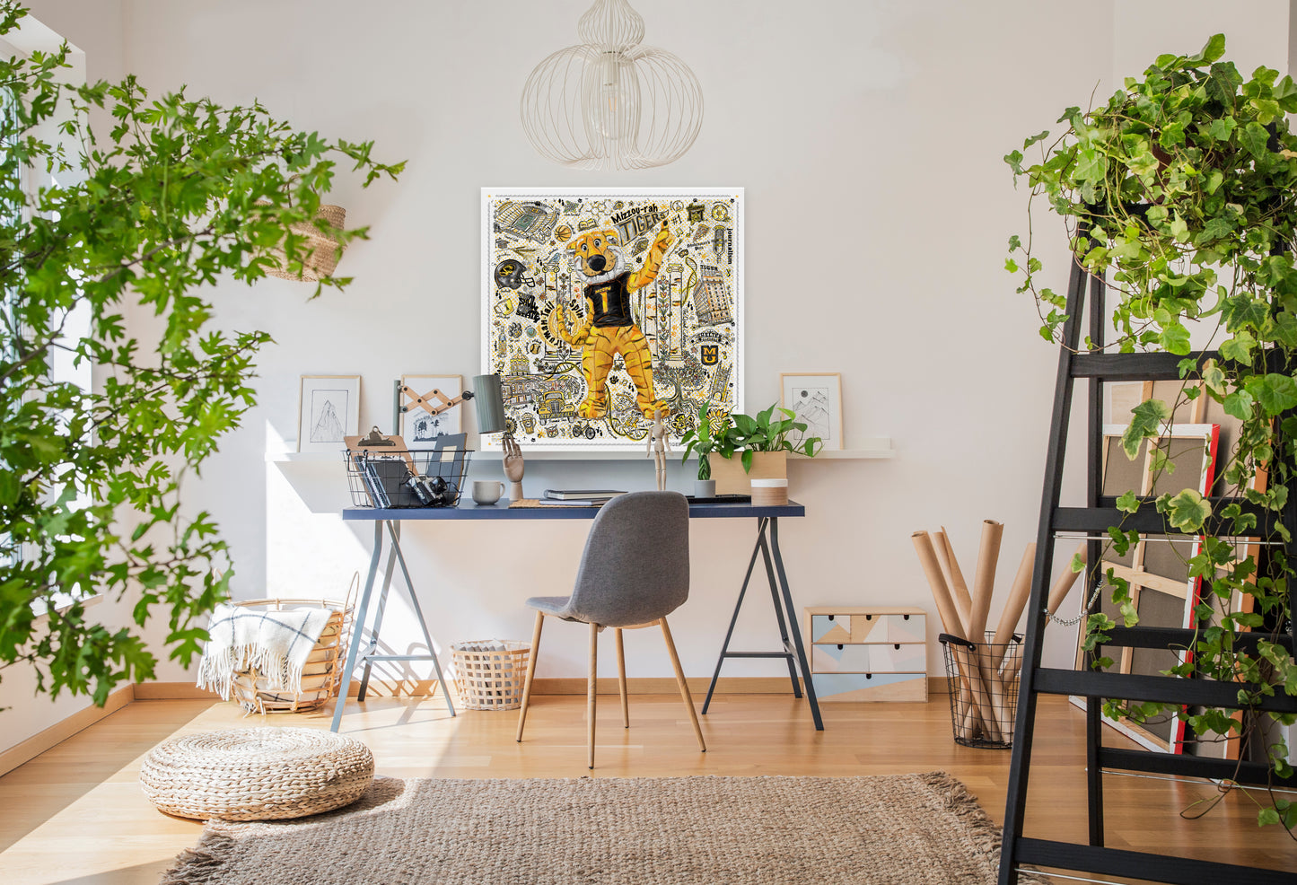 Mizzou Truman Tiger Tail Spin Canvas Print: University of Missouri Art
