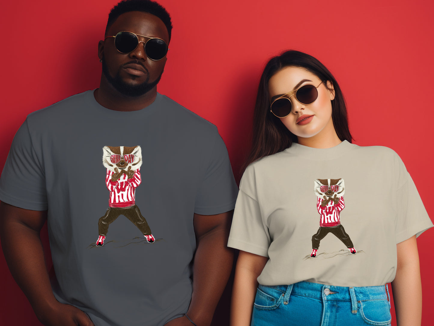 SOLD OUT: Unisex Wisconsin Game Day Tees | W hand sign | Throw the W | Men Tees | Women Tees | Bucky Badger Tee | UW t-shirt