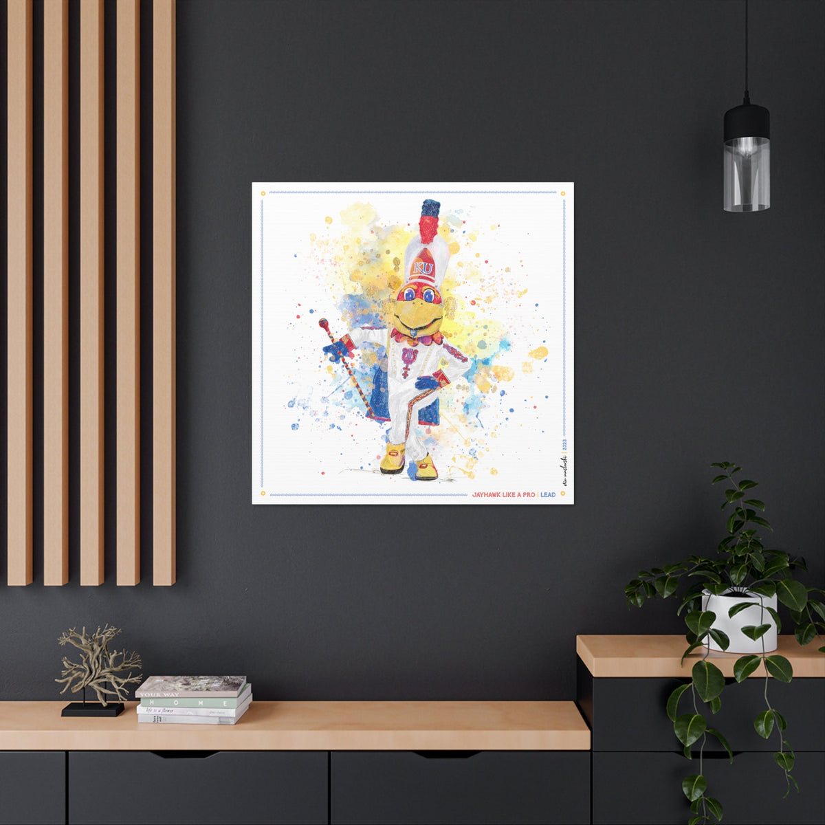 KU Jayhawk Lead Band Art: University of Kansas Canvas Print