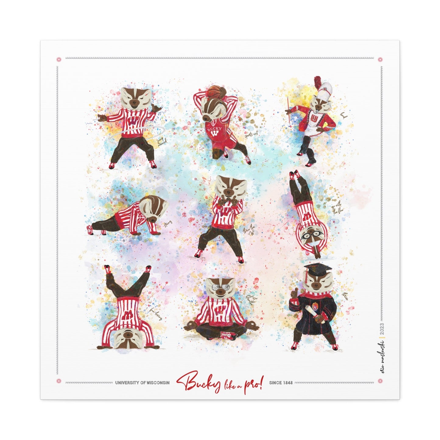 Bucky like a Pro | Wisconsin How to Bucky Badger illustrations