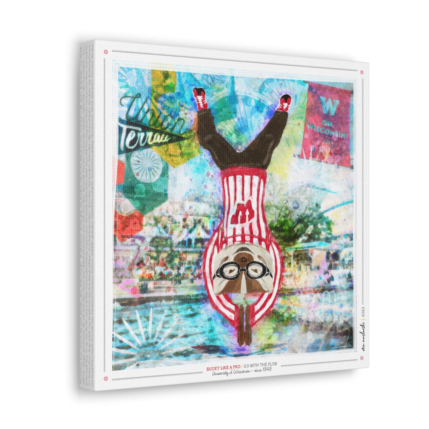 Bucky Badger | Go with the Flow | Union Terrace | Wisconsin
