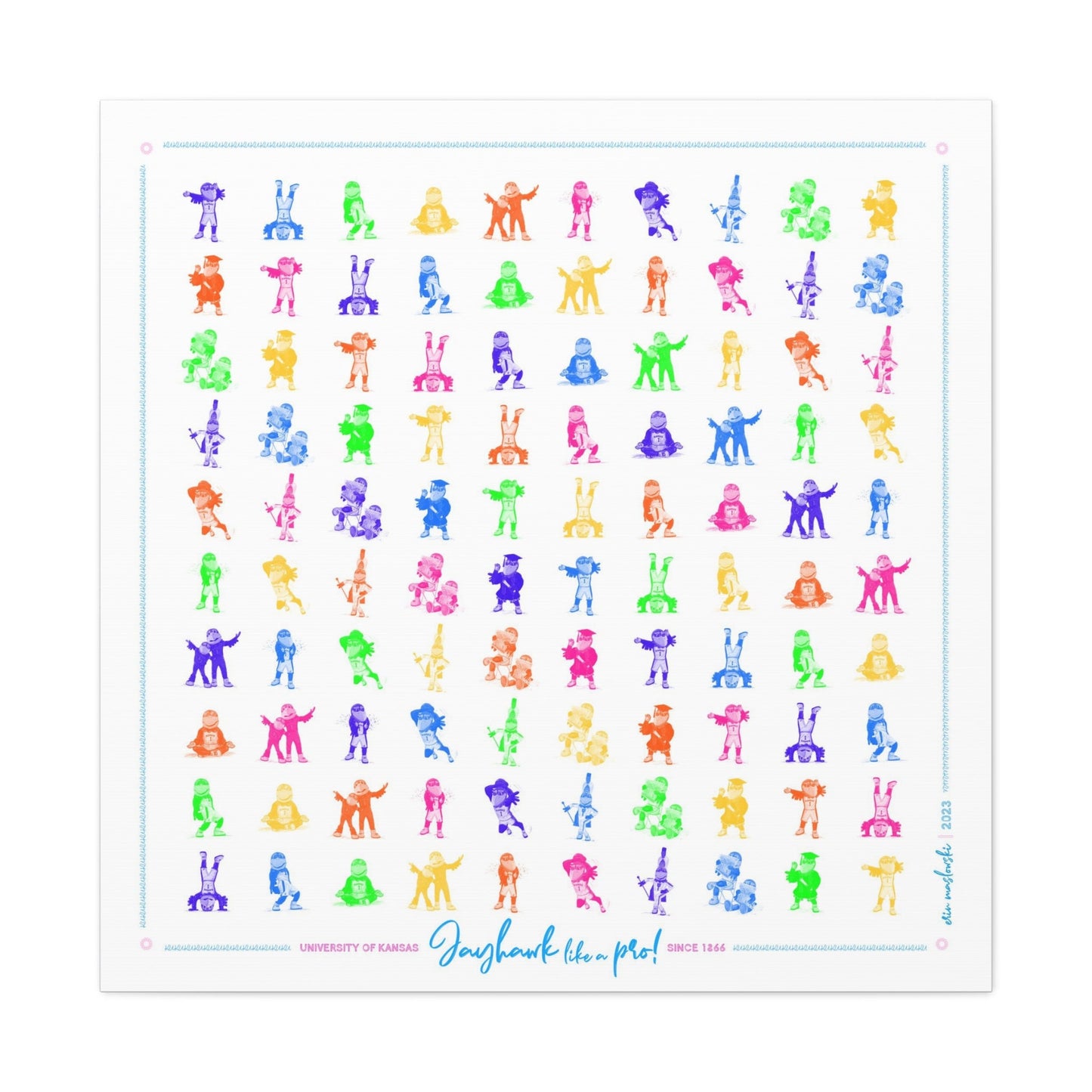 Jayhawk like a Pro | Pattern | Barbie Colors | Kansas | KU