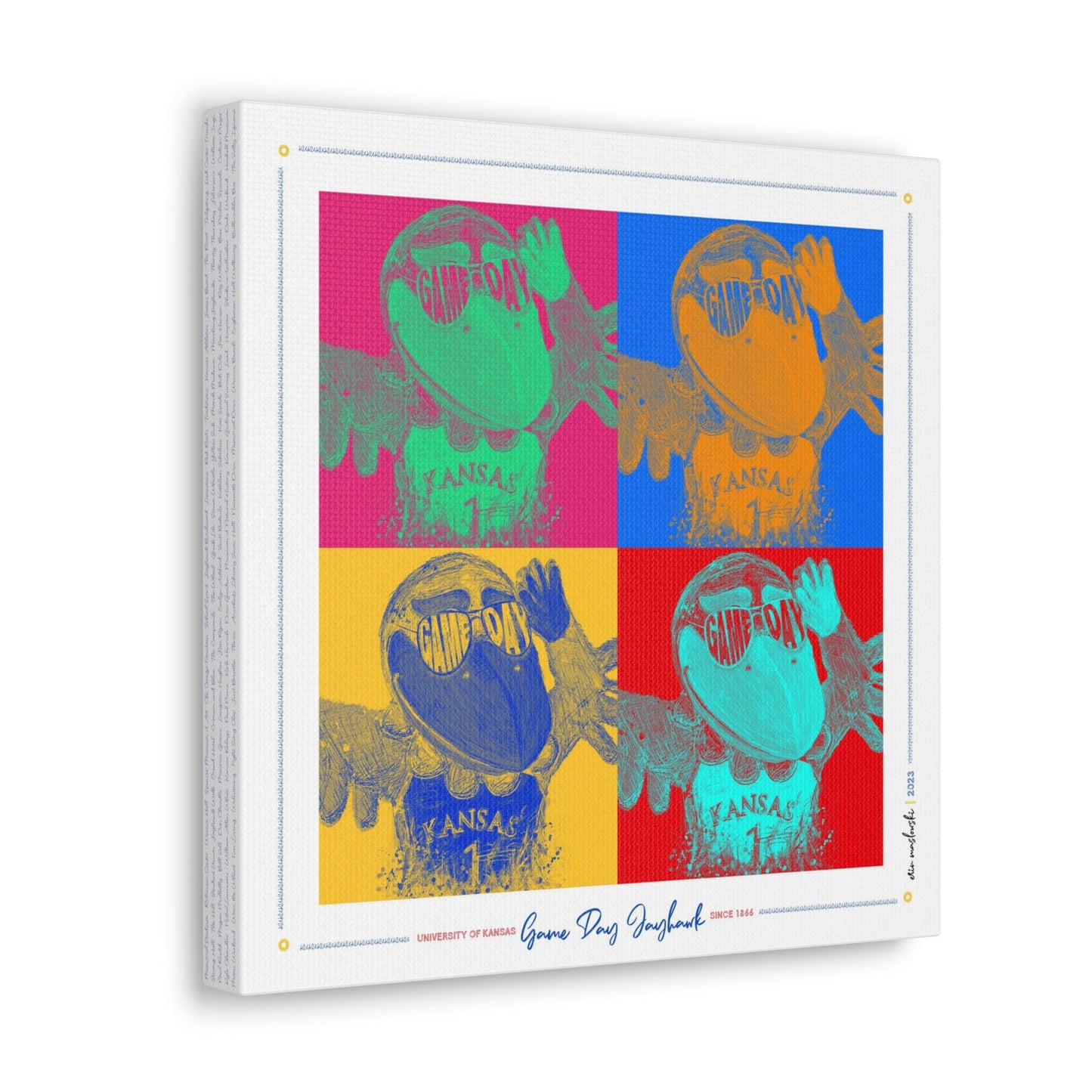 Wave the Wheat Jayhawk | Pop Art Pattern | Kansas | KU