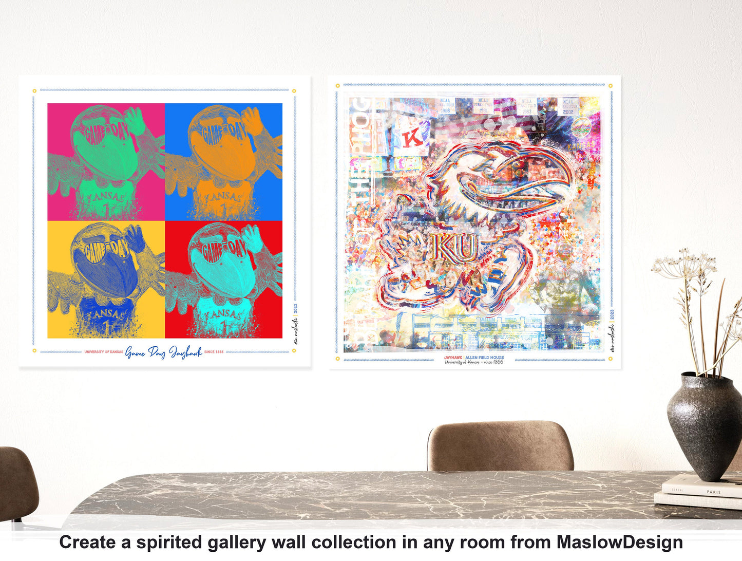 Wave the Wheat Jayhawk | Pop Art Pattern | Kansas | KU