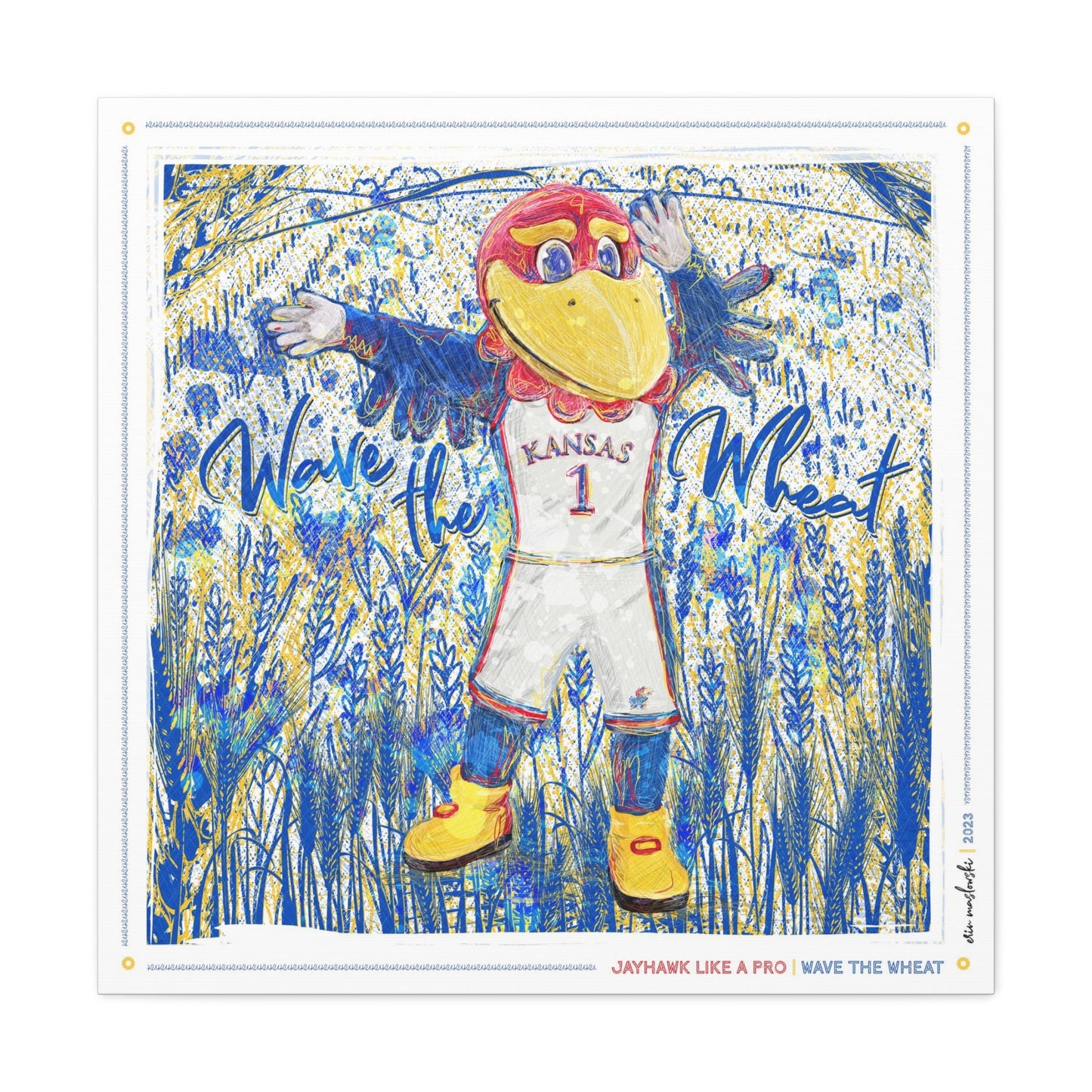 Jayhawk like a Pro | Wave the Wheat | Blue Sketches