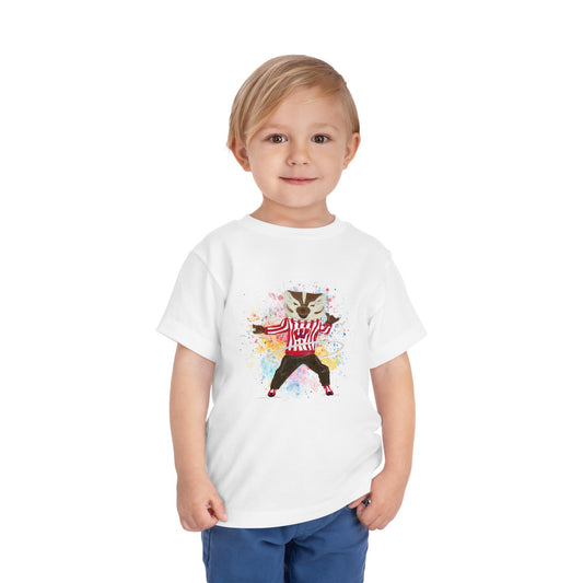 Toddler Bucky Badger Tee | Just Dance | Kids Tees | t-shirt | 2T | 3T | 4T | 5T | Illustration | Wisconsin | UW