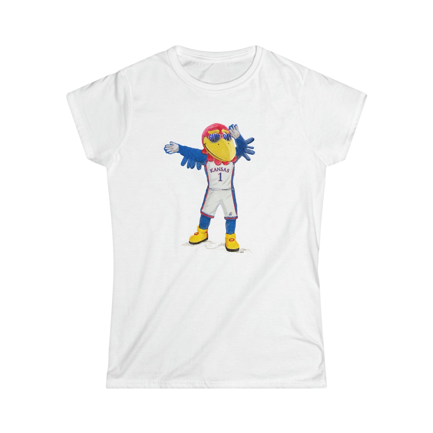 Women Kansas Game Day Jayhawks tees | Wave the Wheat | t-shirt | Junior Women Sizing | Fitted | Illustration