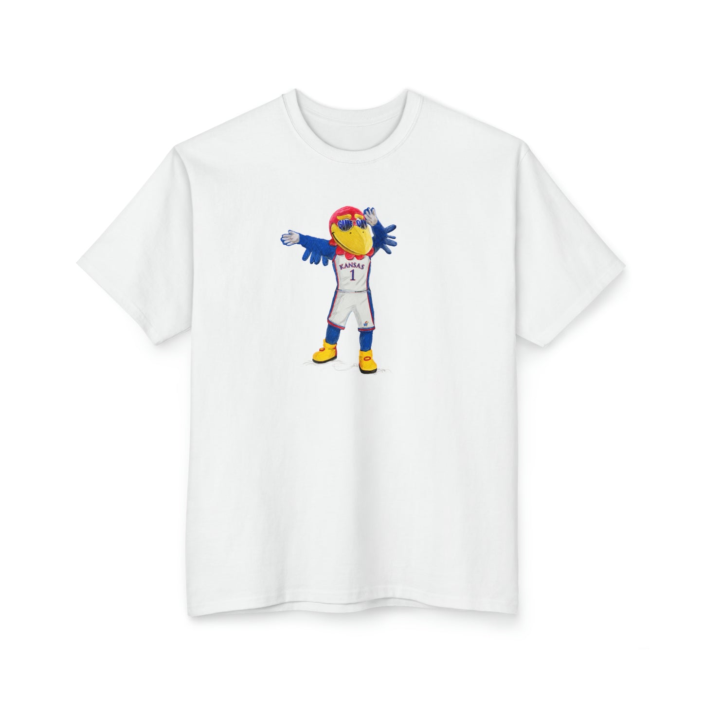 Tall Unisex Kansas Game Day Jayhawks Tee | Wave the Wheat | Ultra Cotton® | Tees | Men | Women | Kansas | Illustration