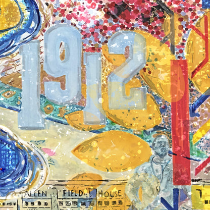 KU 1912 Jayhawk Art: Kansas University Allen Fieldhouse Canvas Print
