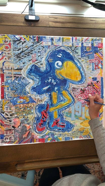 KU 1912 Jayhawk Art: Kansas University Allen Fieldhouse Canvas Print