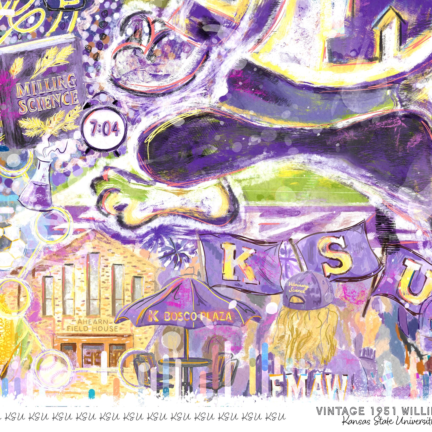 Kansas State 1951 Willie the Wildcat - Bill Snyder Family Stadium