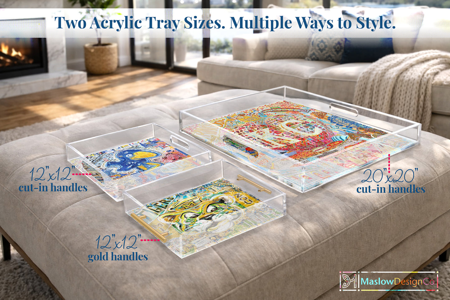 Missouri Tiger Clear Acrylic Tray | Double-Sided Art Insert