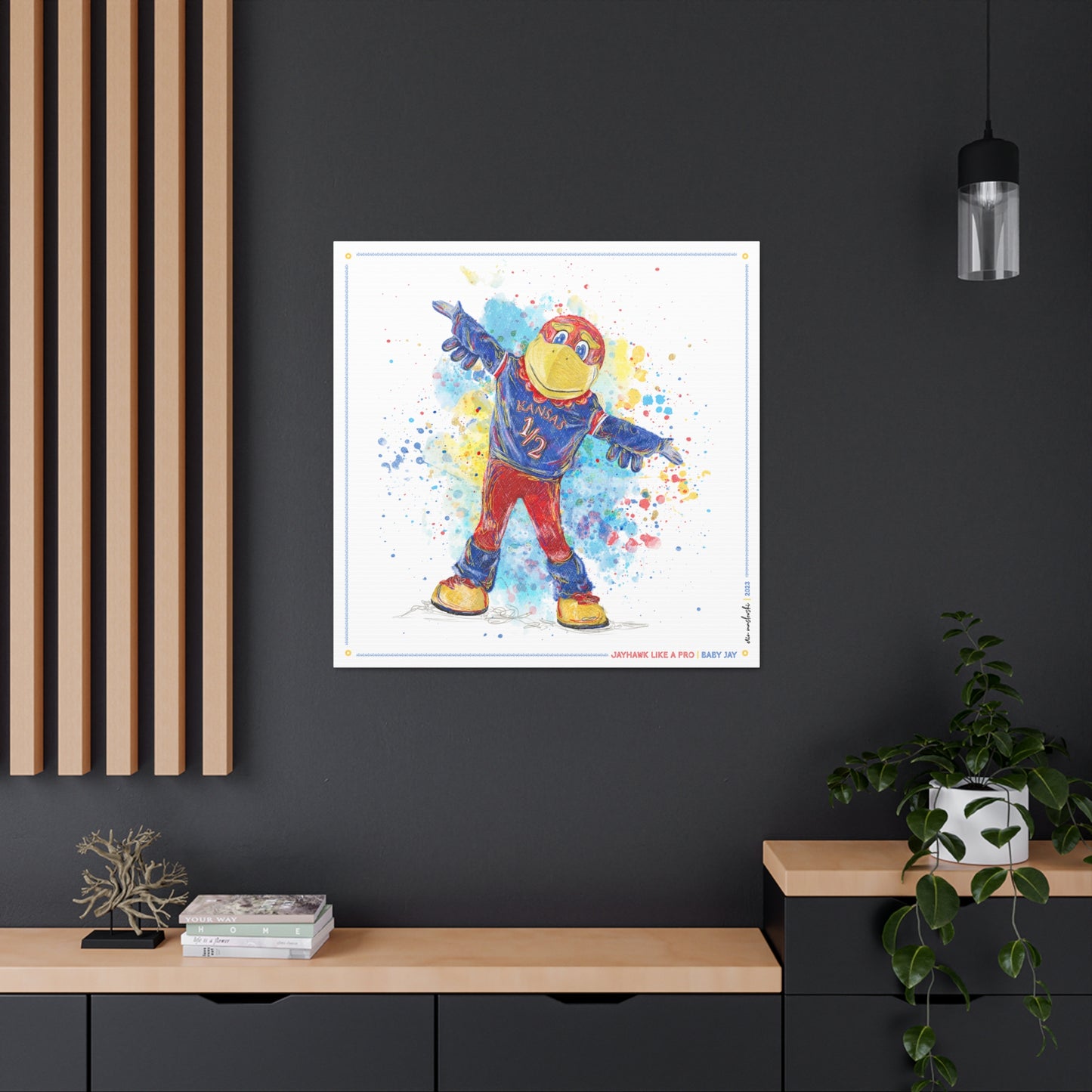 Jayhawk like a Pro | Baby Jay | Kansas | KU | Canvas Print | No Frame Needed