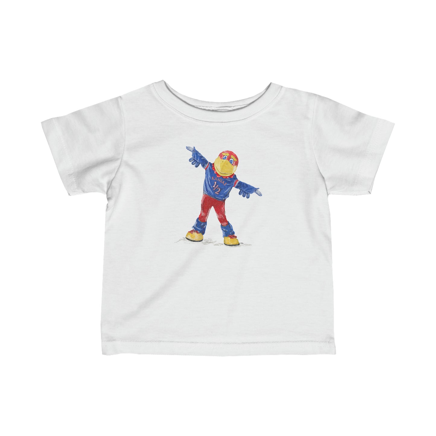 Infant Baby Jay Tee | Jayhawk | Kansas | Fine Jersey | KU | T-shirt