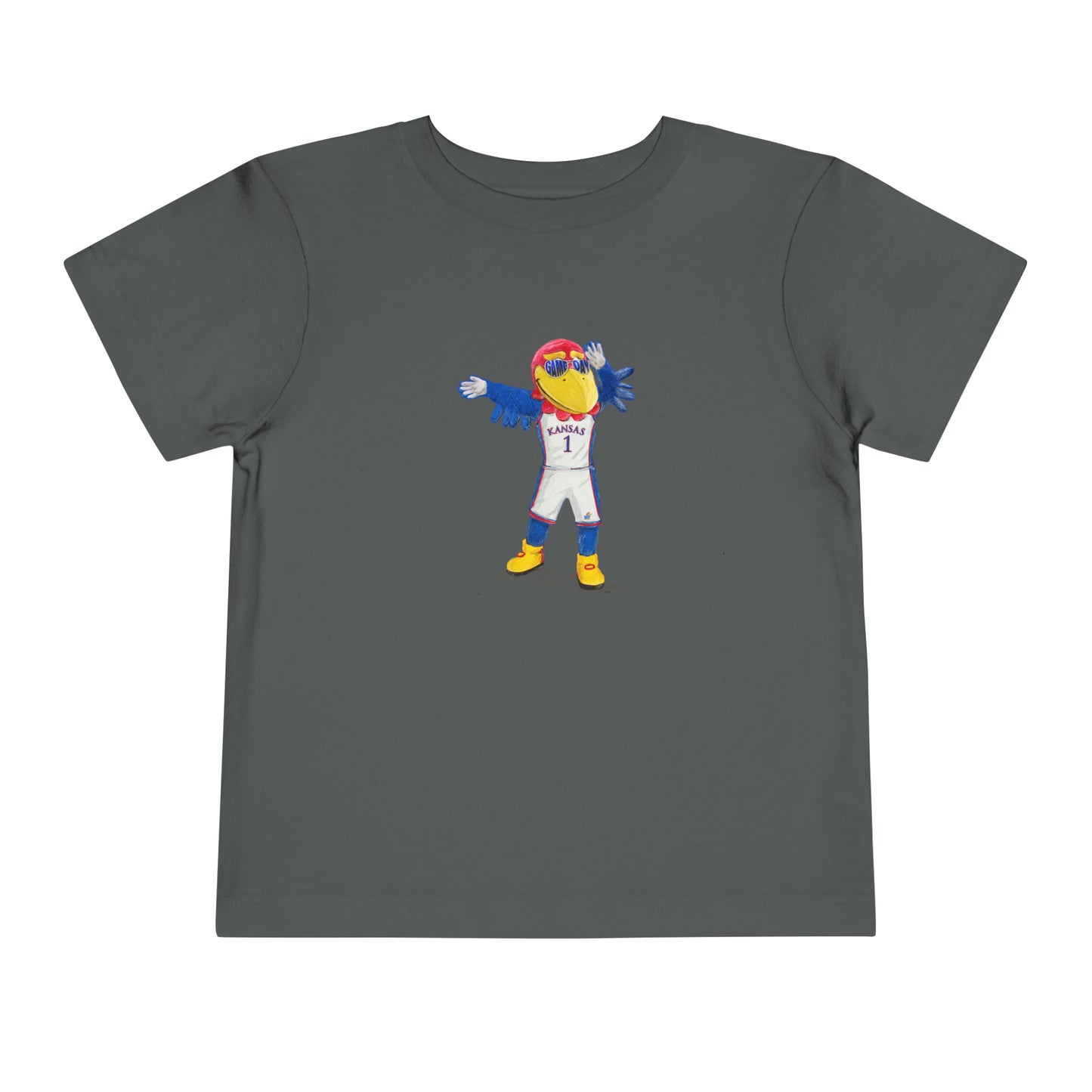 Toddler Kansas Game Day Jayhawks Tees | Wave the Wheat | Kids Tees | t-shirt | 2T | 3T | 4T | 5T | Illustration | Kansas | KU