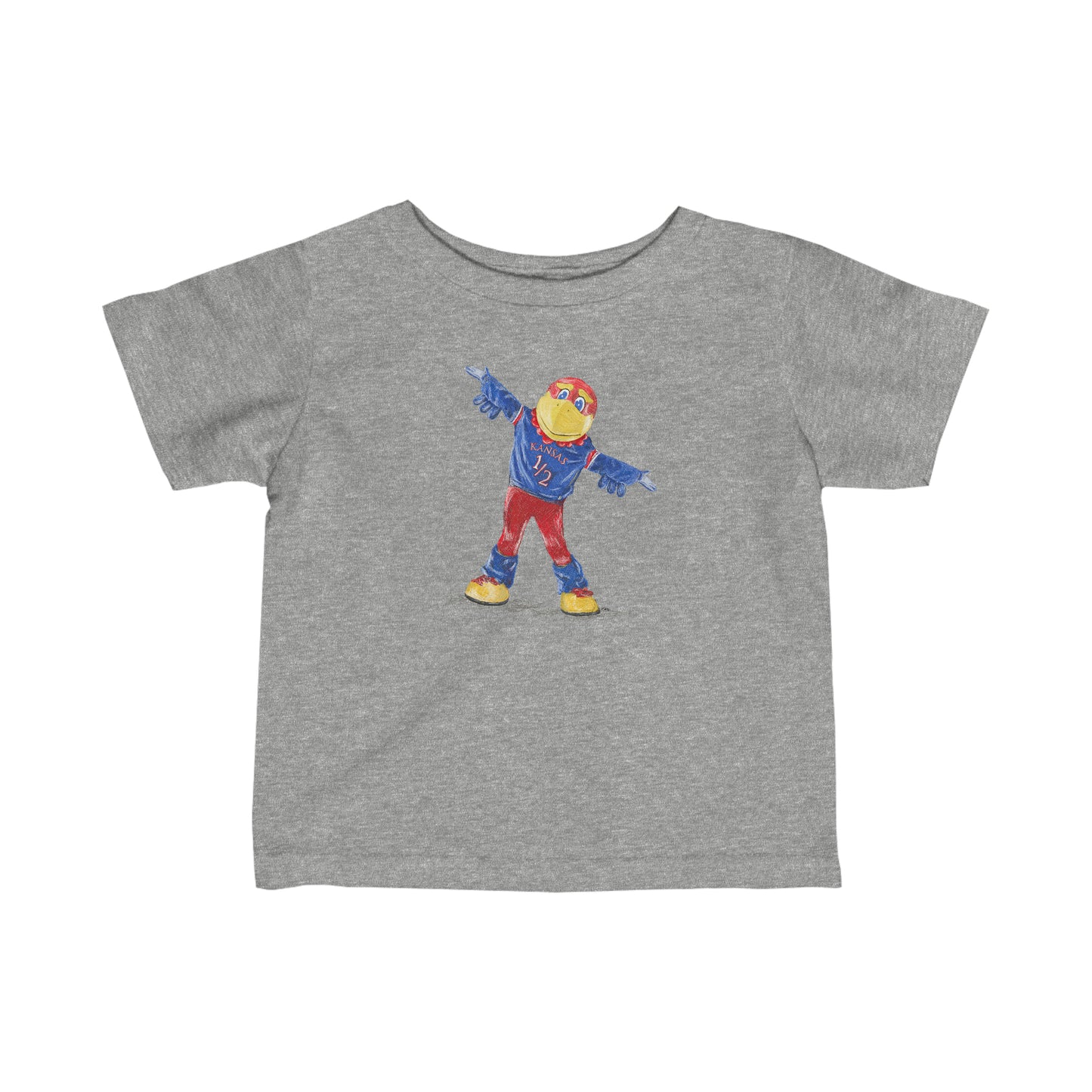 Infant Baby Jay Tee | Jayhawk | Kansas | Fine Jersey | KU | T-shirt