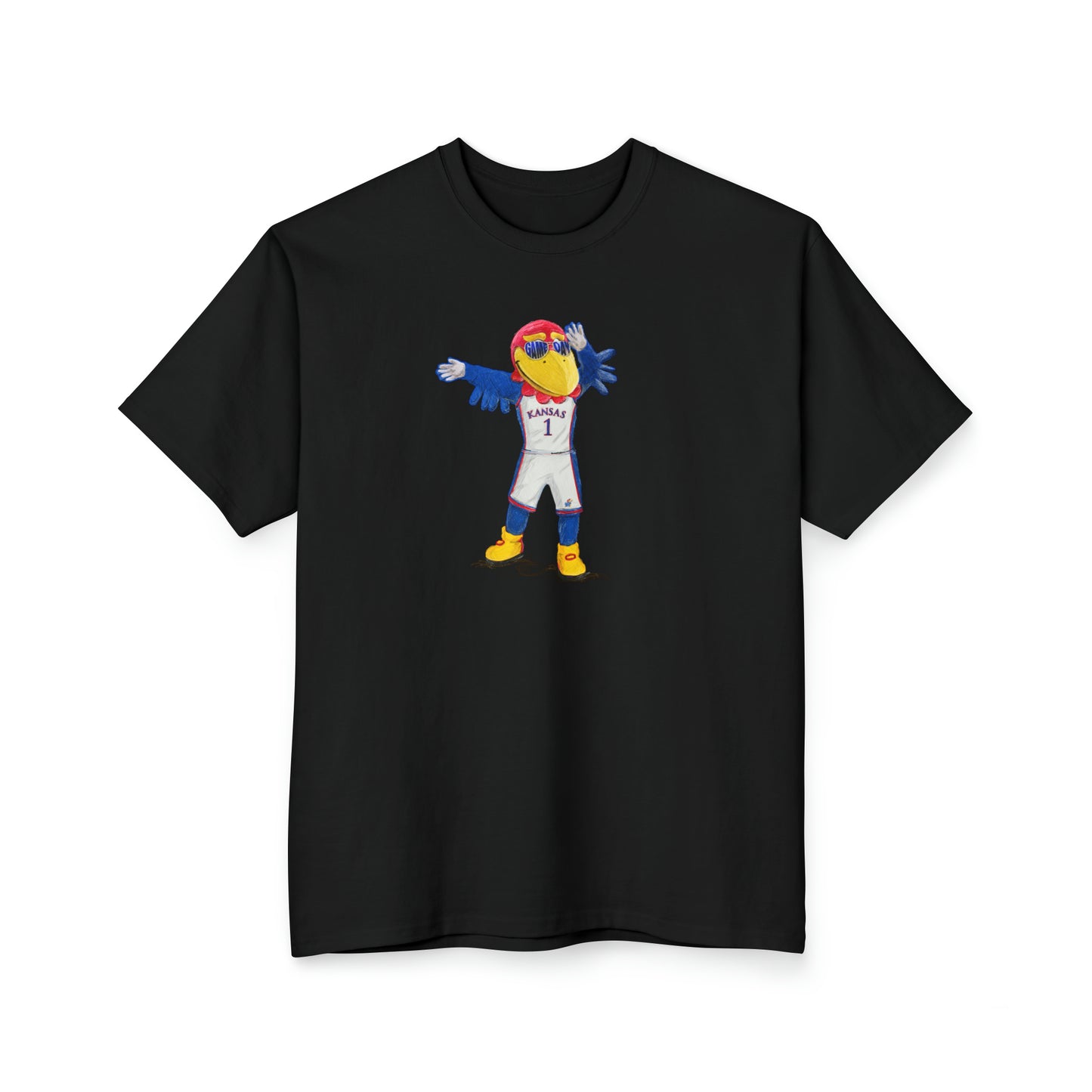 Tall Unisex Kansas Game Day Jayhawks Tee | Wave the Wheat | Ultra Cotton® | Tees | Men | Women | Kansas | Illustration