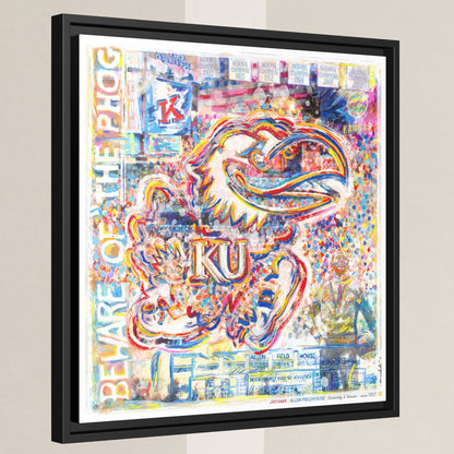 KU Jayhawk Allen Fieldhouse Art: University of Kansas Canvas Print