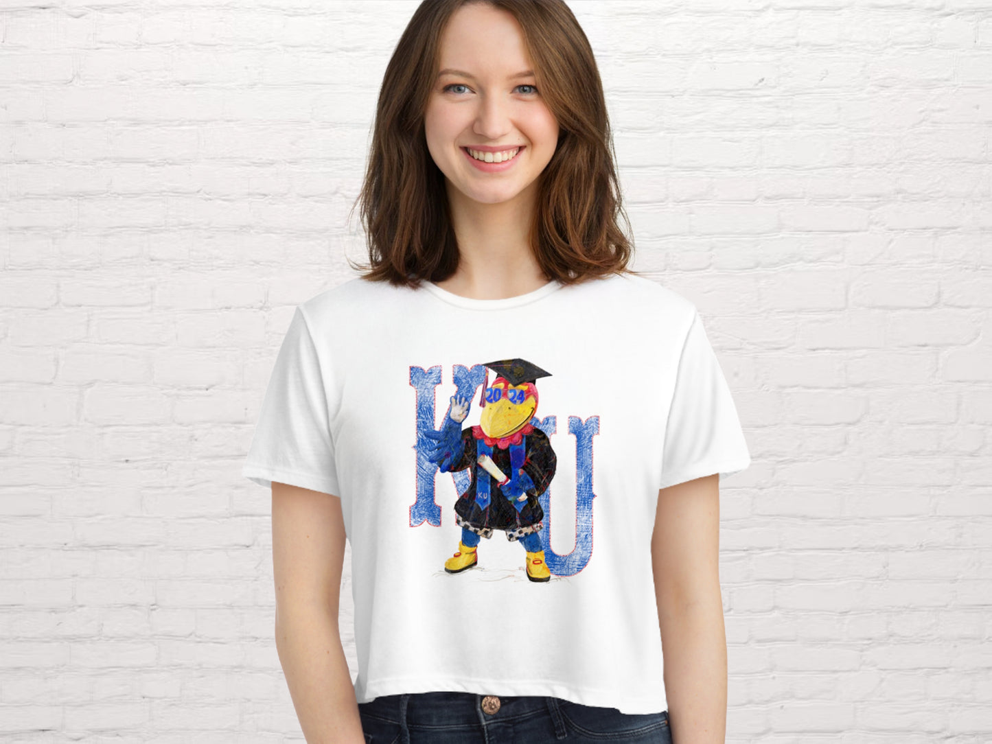 KU Graduation Tee | Kansas Graduation Gifts | Women | Crop Tee